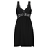 Slipdress Modal Lace mit Spitze, Schwarz