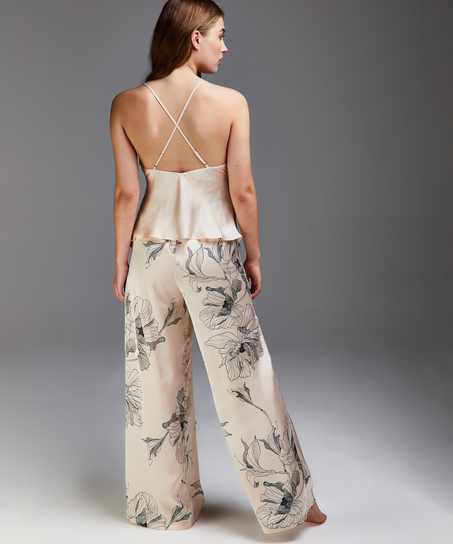 Palazzo-Hose Satin-Lotus, Rose