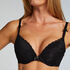 Soutien-gorge &agrave; armatures pr&eacute;form&eacute; push-up Maya, Noir