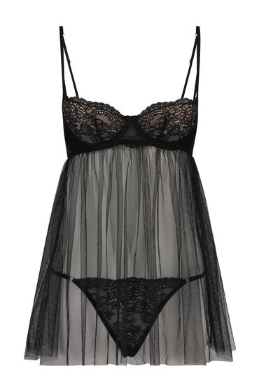 Hunkemöller Babydoll Emily Schwarz S