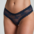 Slip brésilien V-shape mesh, Bleu