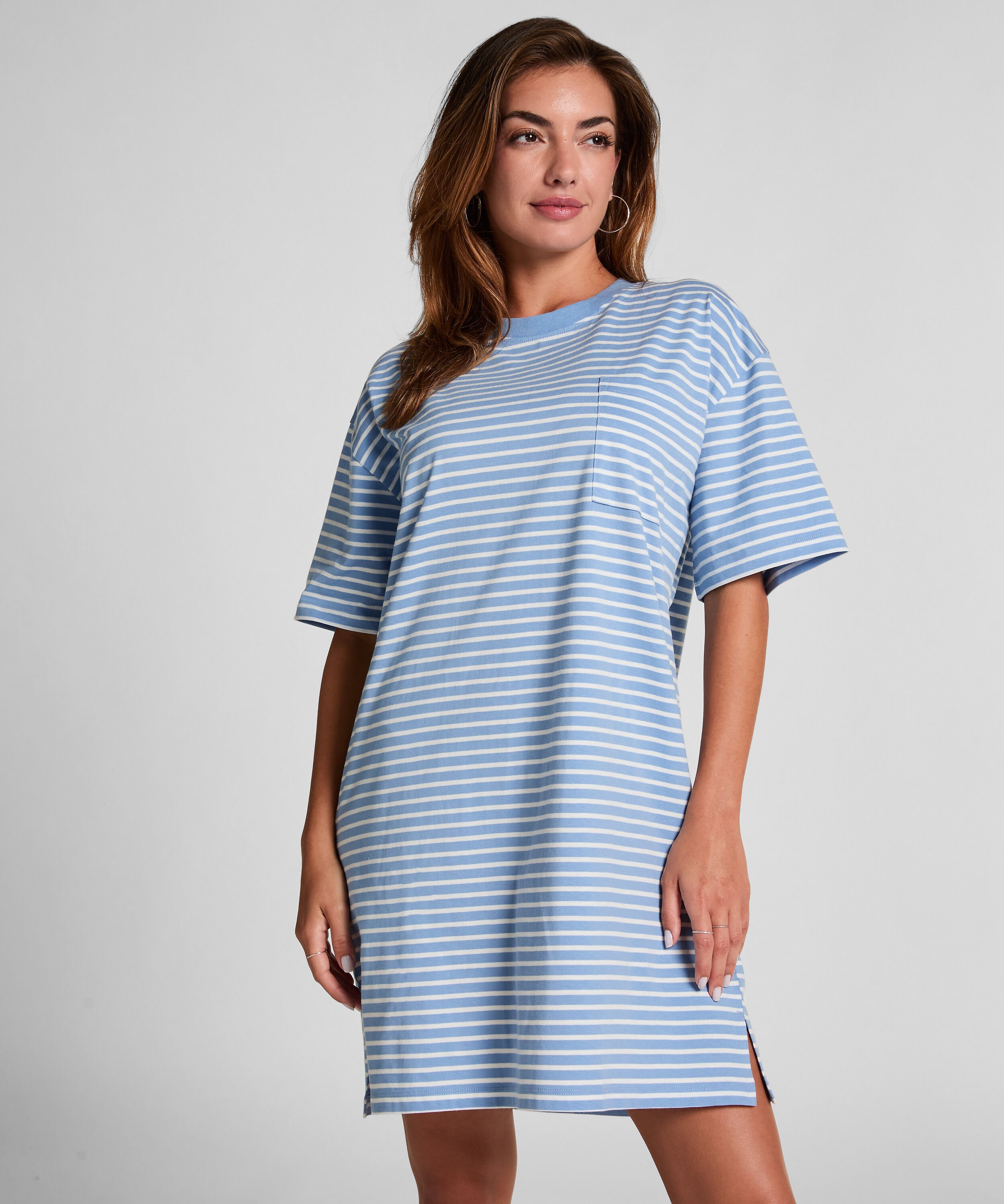 Nachthemd, Blau Nachthemd, Blau