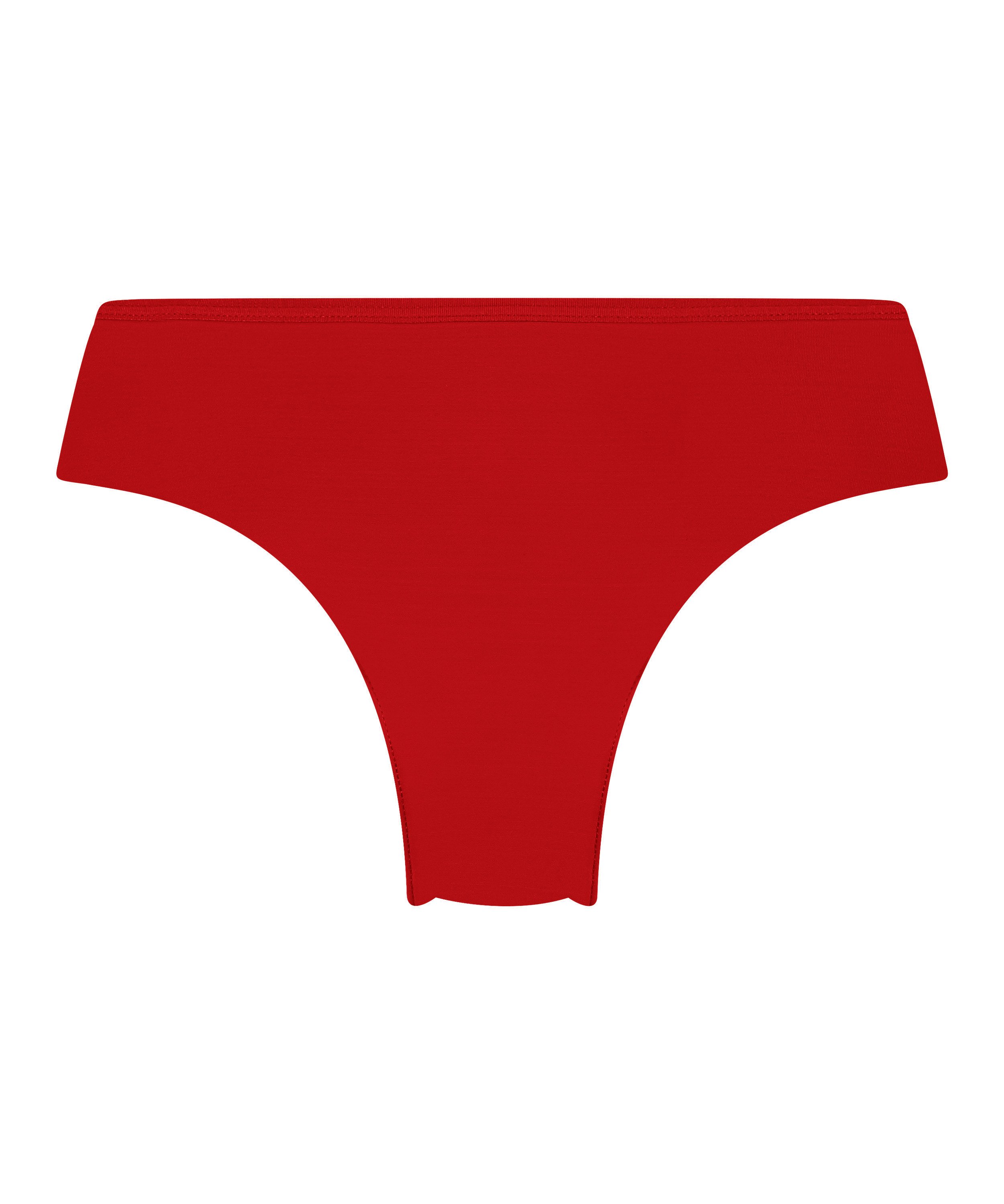 Slip brésilien Invisible Lace Back, Rouge, main