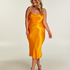Robe midi Satin, Orange