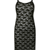 Slipdress aus Allover-Spitze, Schwarz
