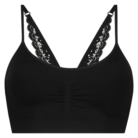 Bralette Marina lace back, Schwarz