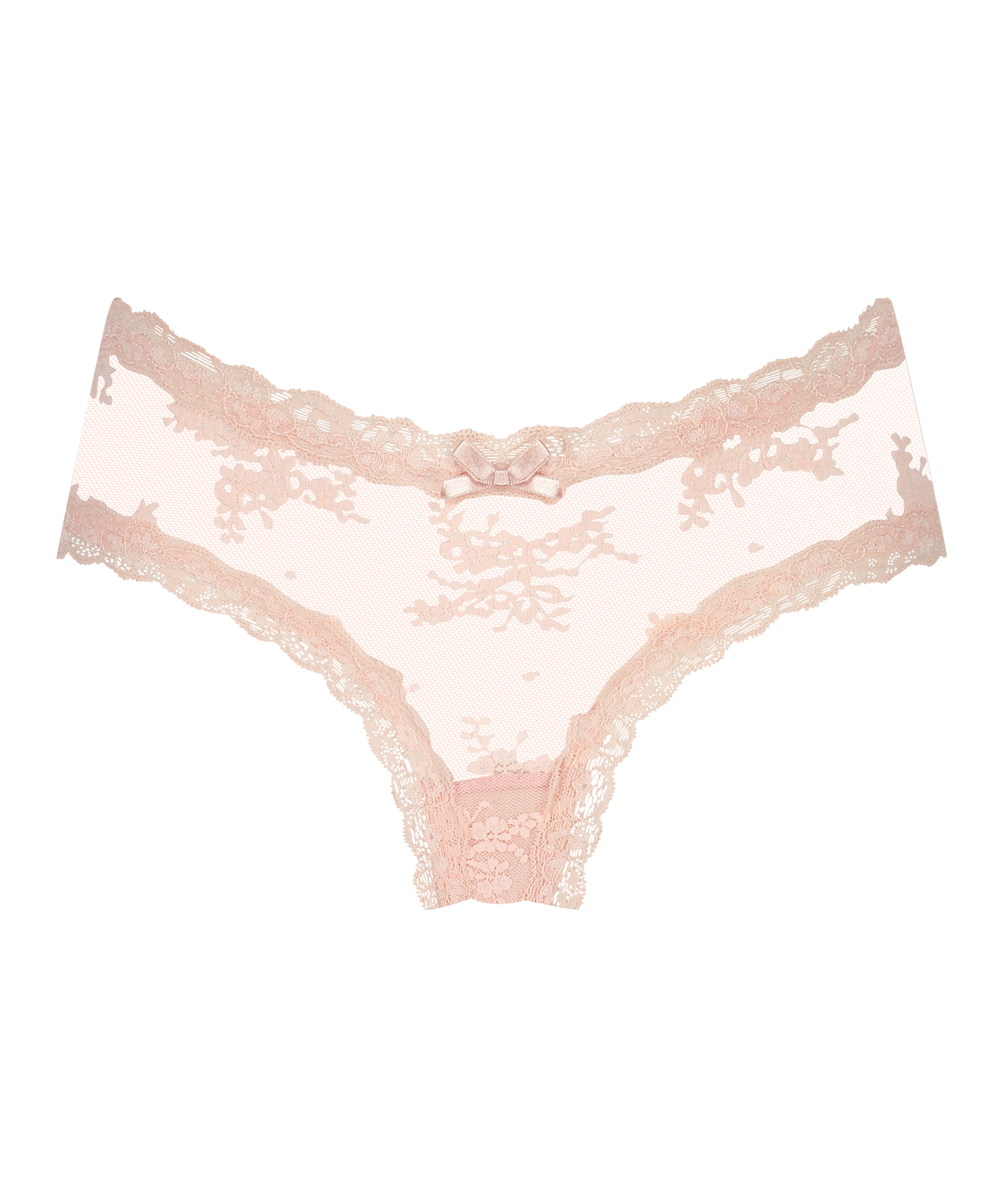 Slip brésilien V-shape mesh, Rose, main