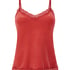 Cami Top Velours Lace, Rot
