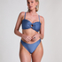 Bikini Slip mit hohem Beinausschnitt Sardinia, Blau