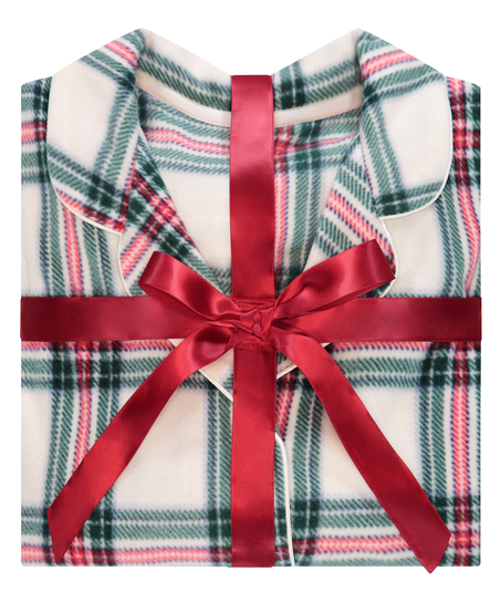 Pyjamaset Fleece, Weiß