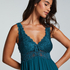 Slipdress Nora Lace, Blau