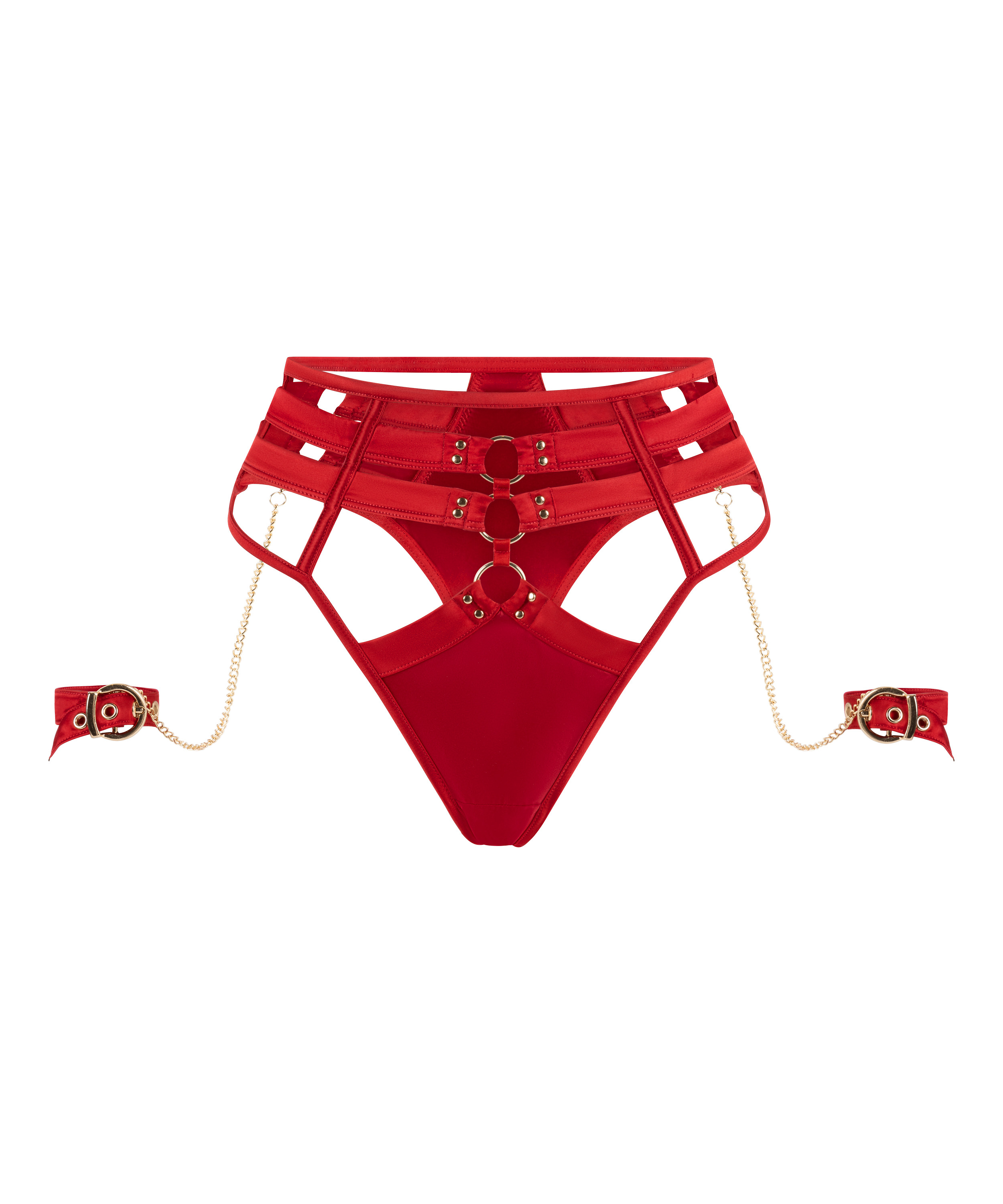 Tanga mit hoher Taille und hohem Beinausschnitt Noeki, Rot, main