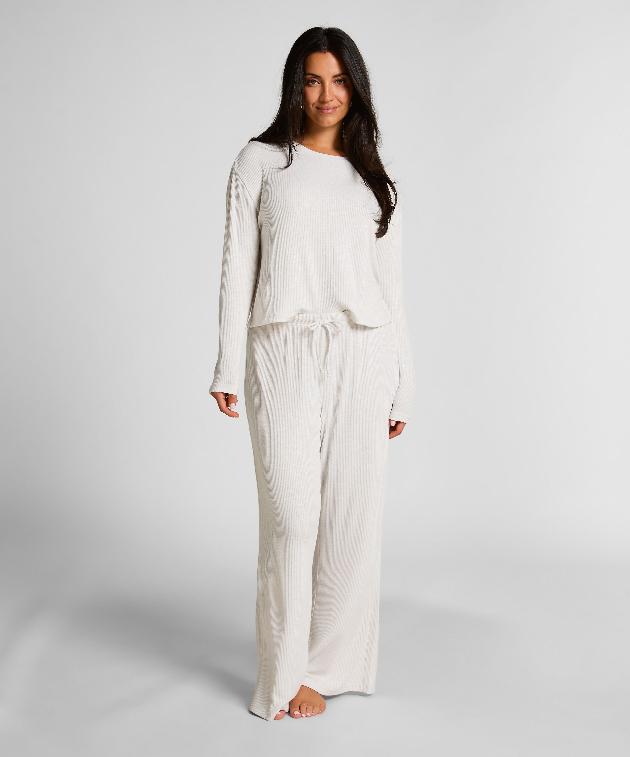 Pantalon de pyjama Pointelle, Beige