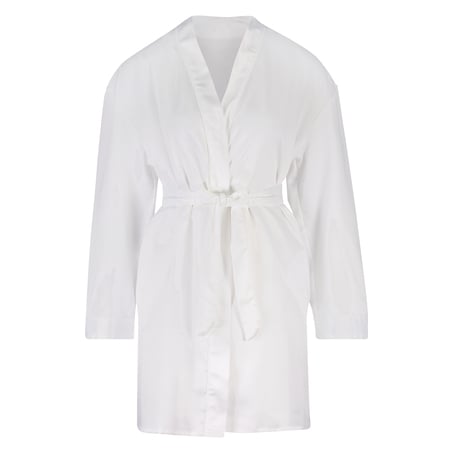 Kimono Satin Bridal, Blanc