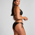 Boho Freches Bikiniunterteil, Schwarz