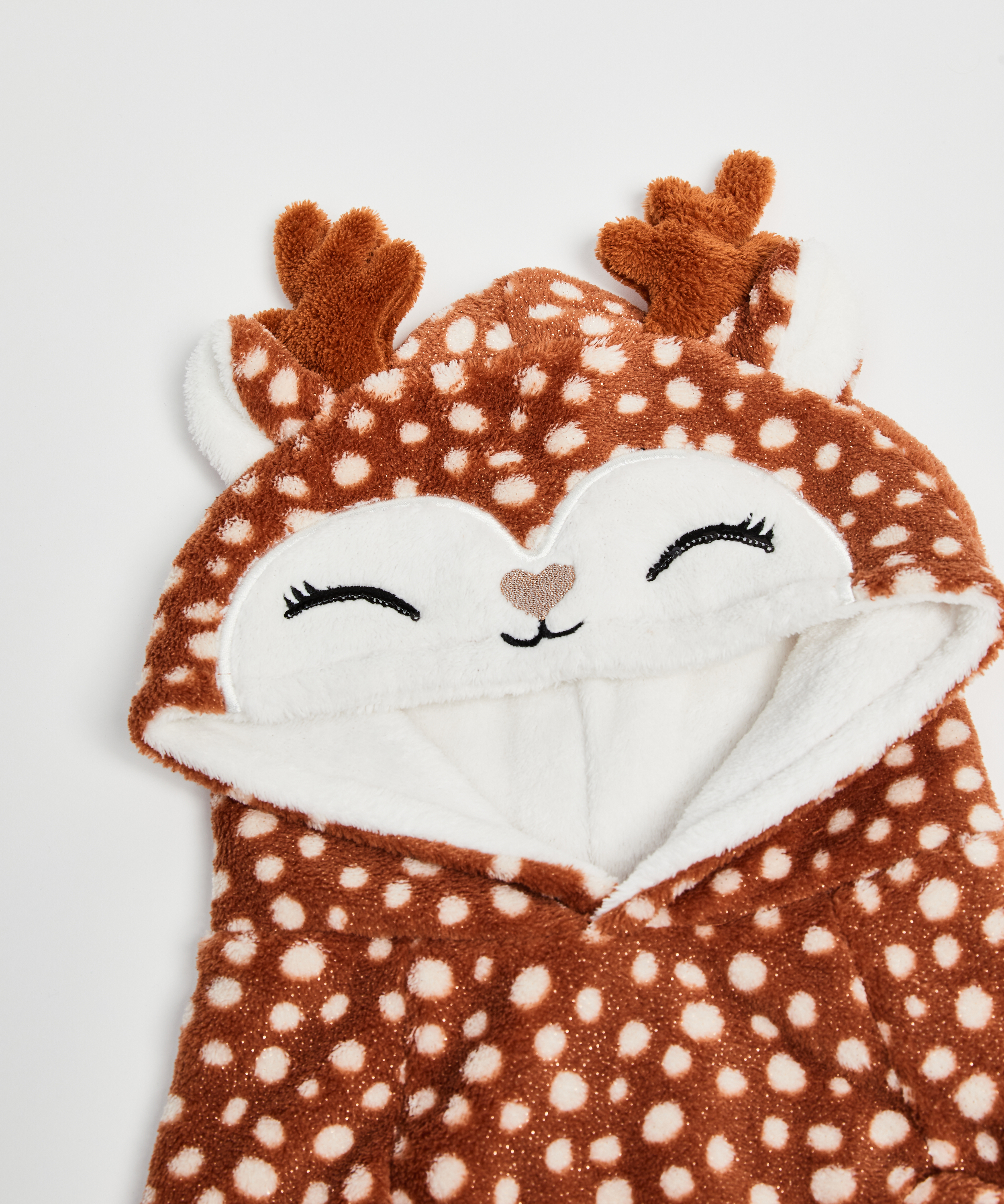 Fleece Hunde-Onesie, Braun, main