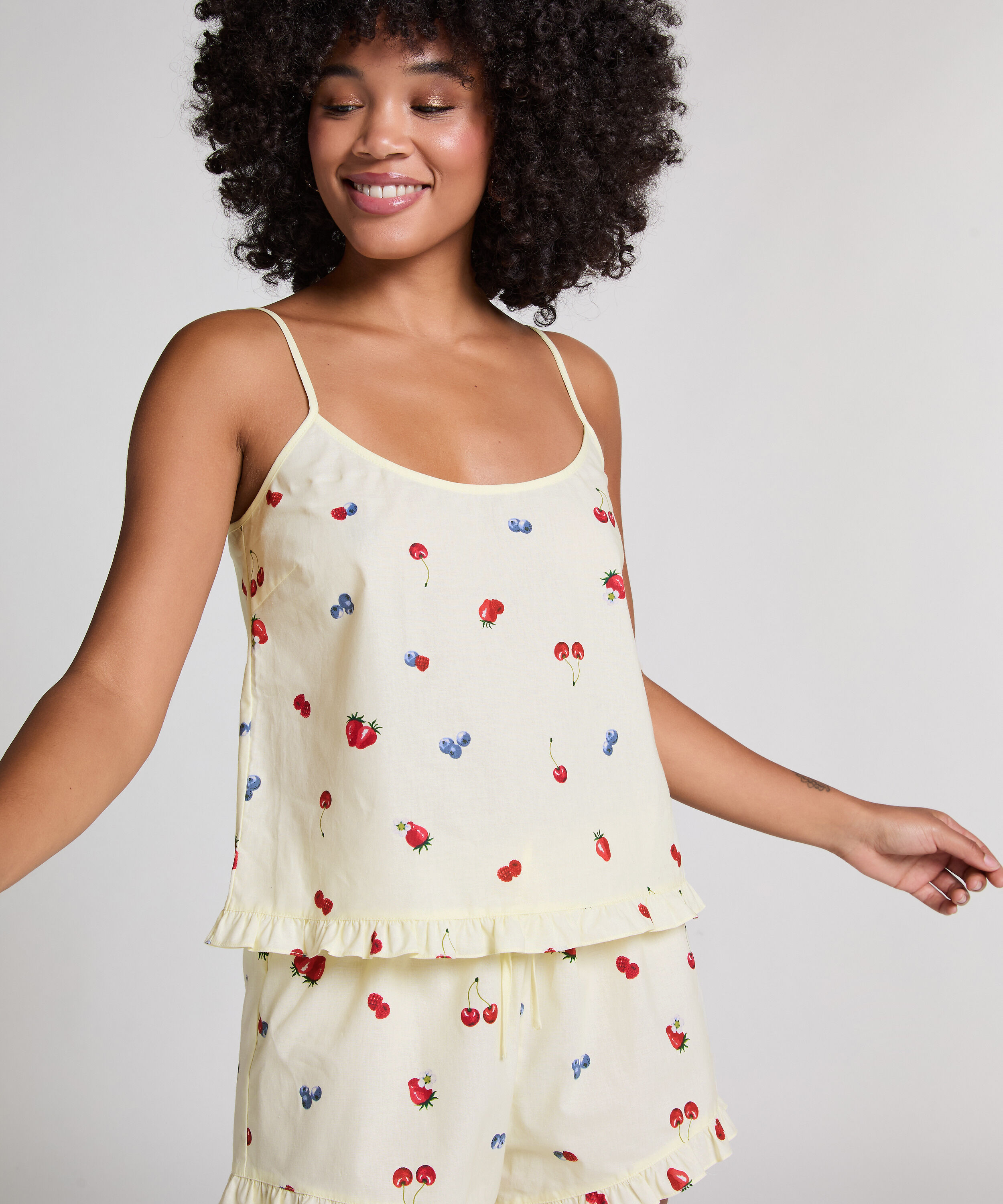 Gewebtes Cami, Gelb