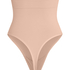 String taille haute à gaine sculptante sans coutures mise en forme, Beige