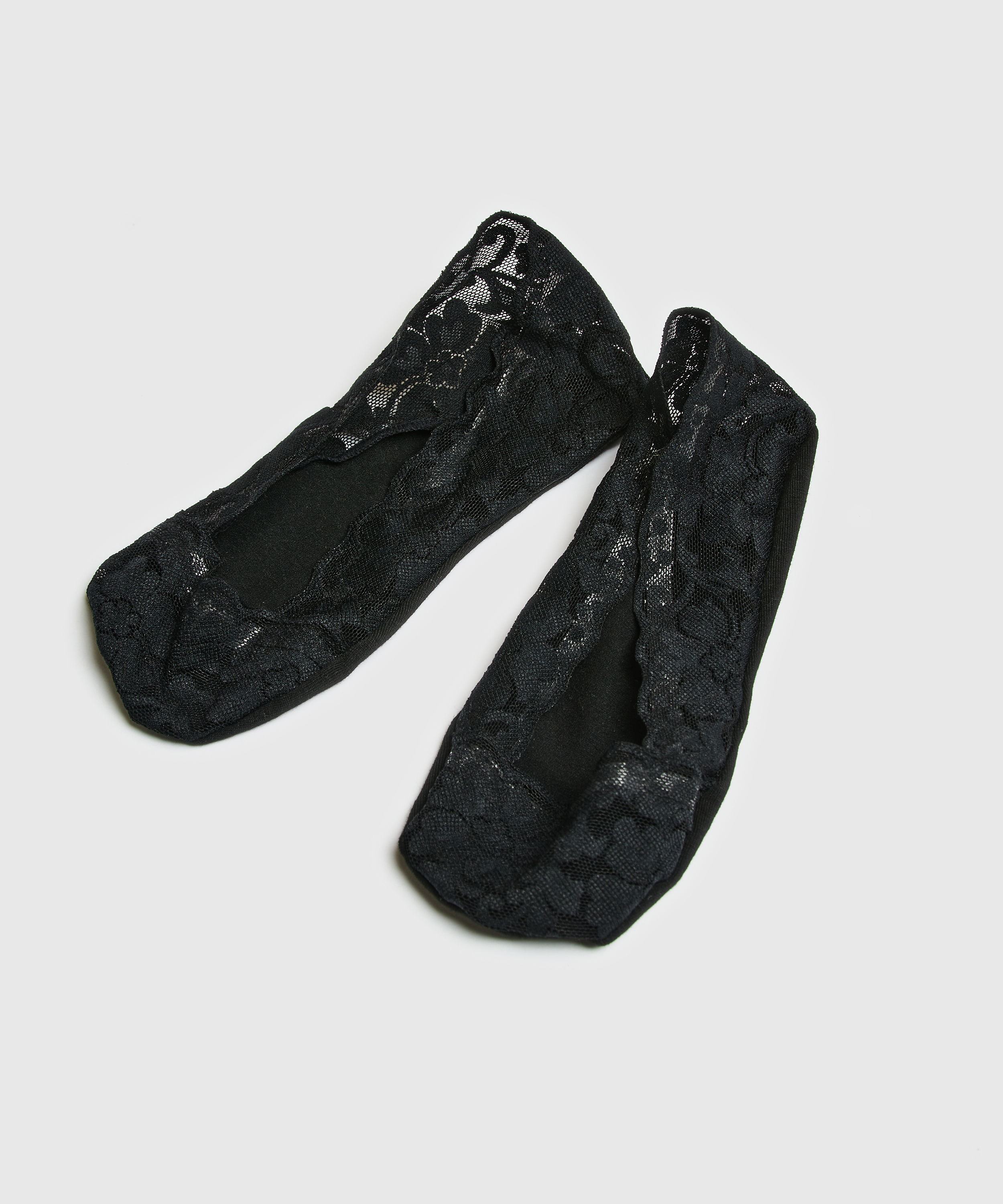 Lot de 2 paires de footies d&eacute;coup&eacute;es au laser, Noir, main