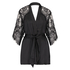 Kimono Flared Satin Lace, Noir