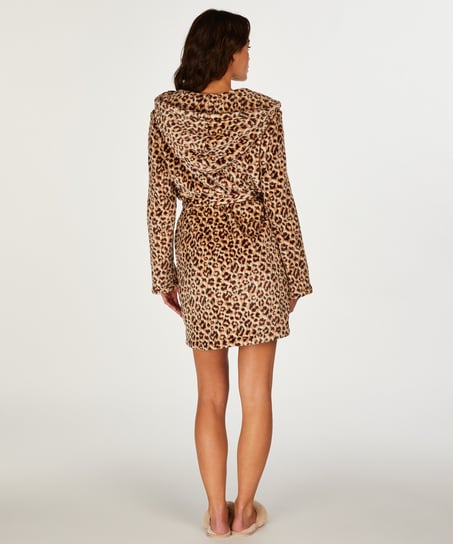 Bademantel Fleece, Beige