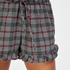 Pyjamashorts Twill Check, Grau