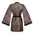 Leopard Mesh-Kimono, Schwarz