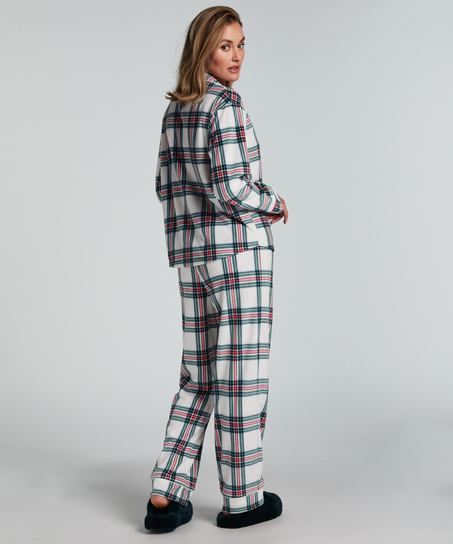 Pyjamaset Fleece, Weiß