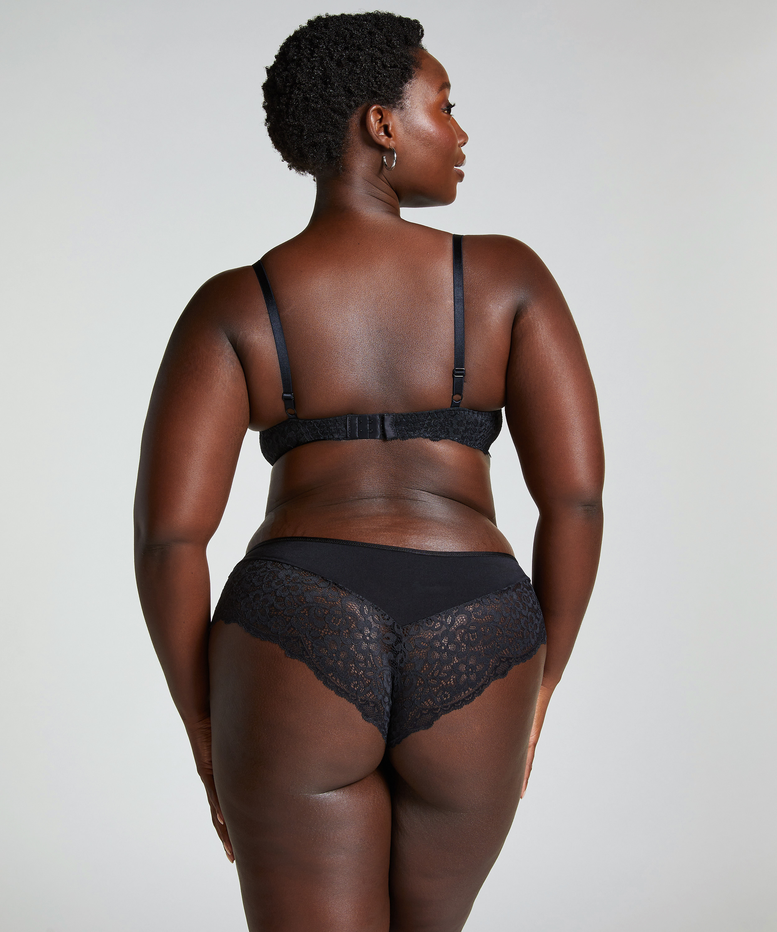 Slip brésilien Marine, Noir, main