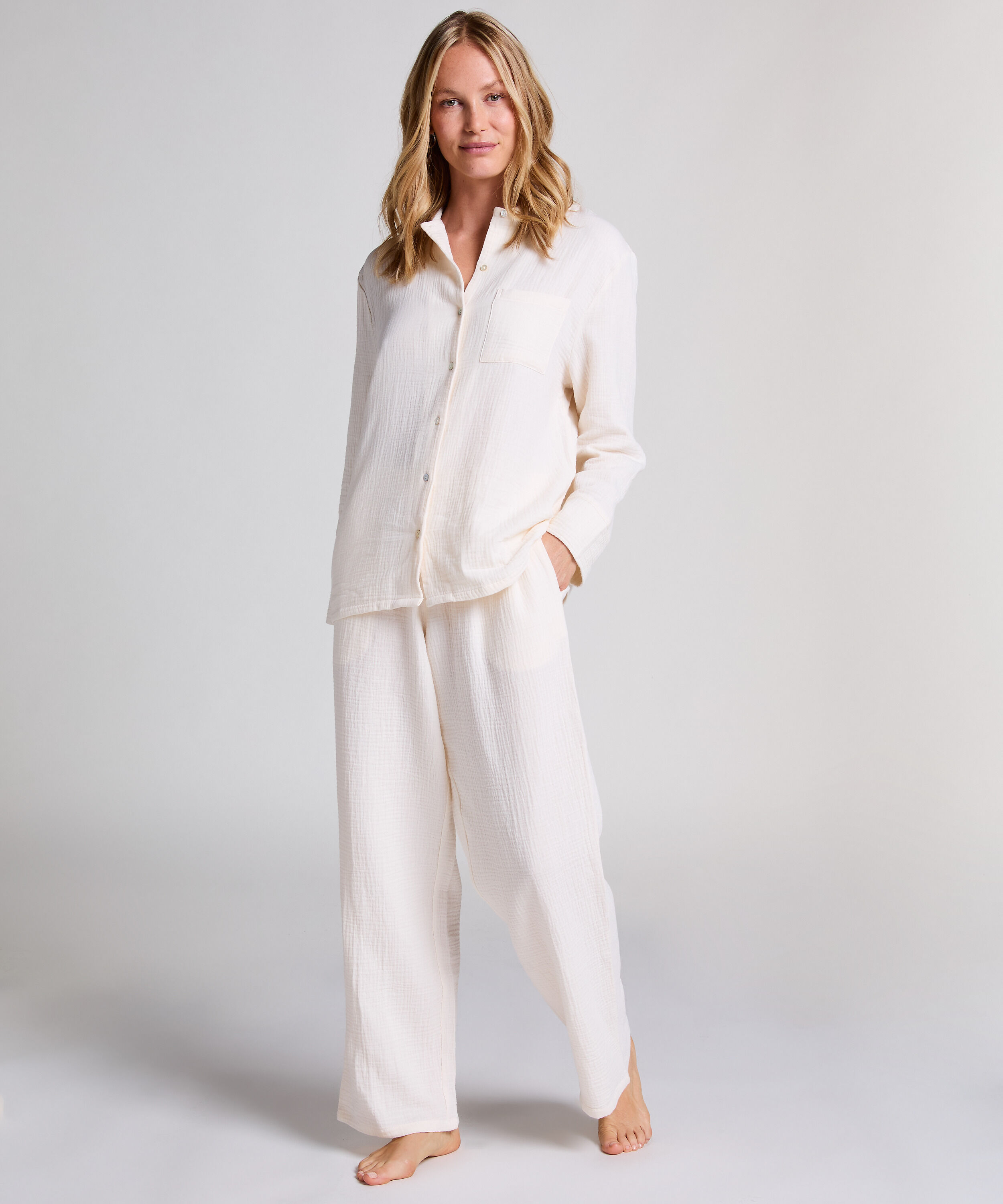 Veste en mousseline, Blanc