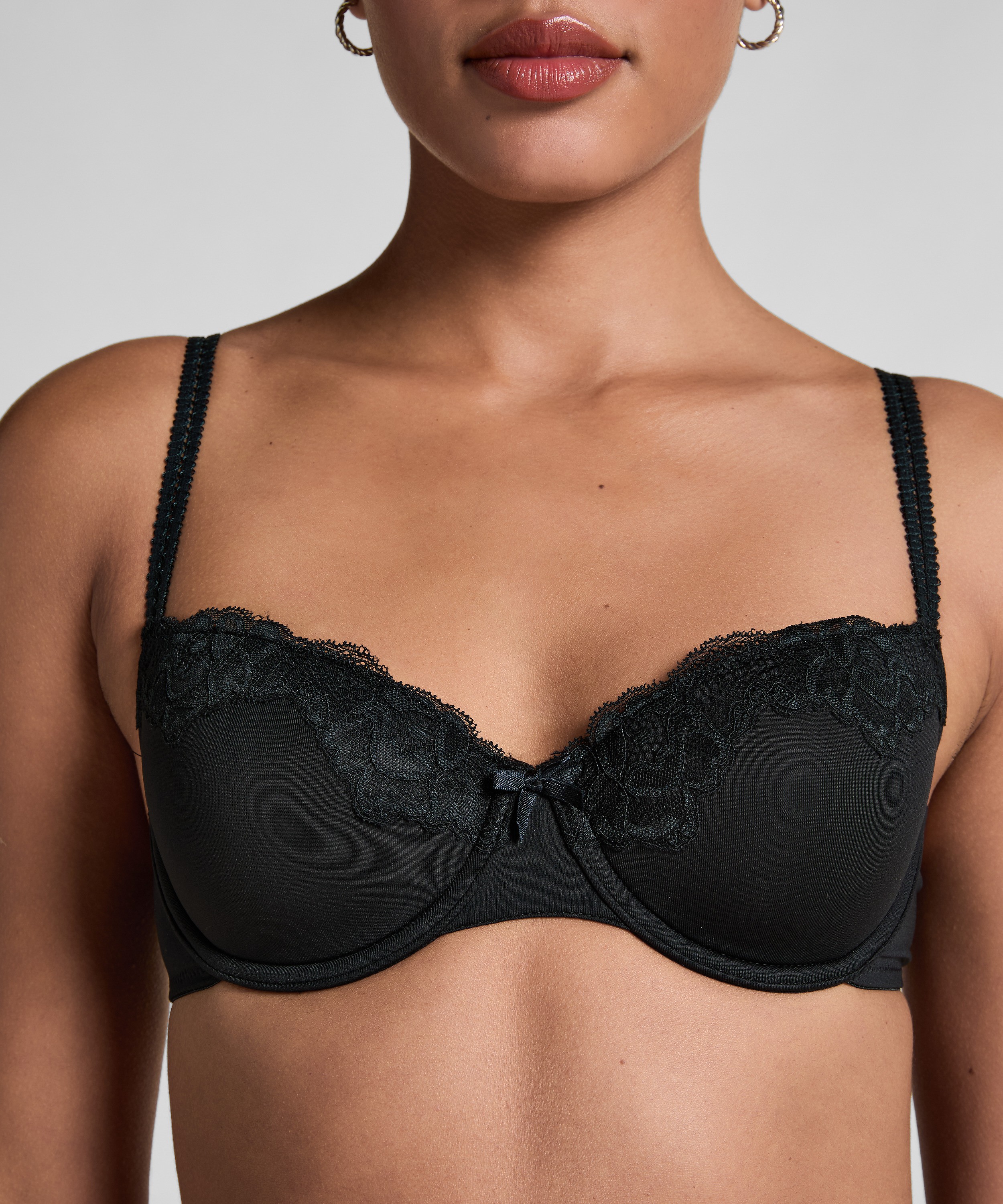 Soutien-gorge à armatures préformé Secret Lace, Noir, main