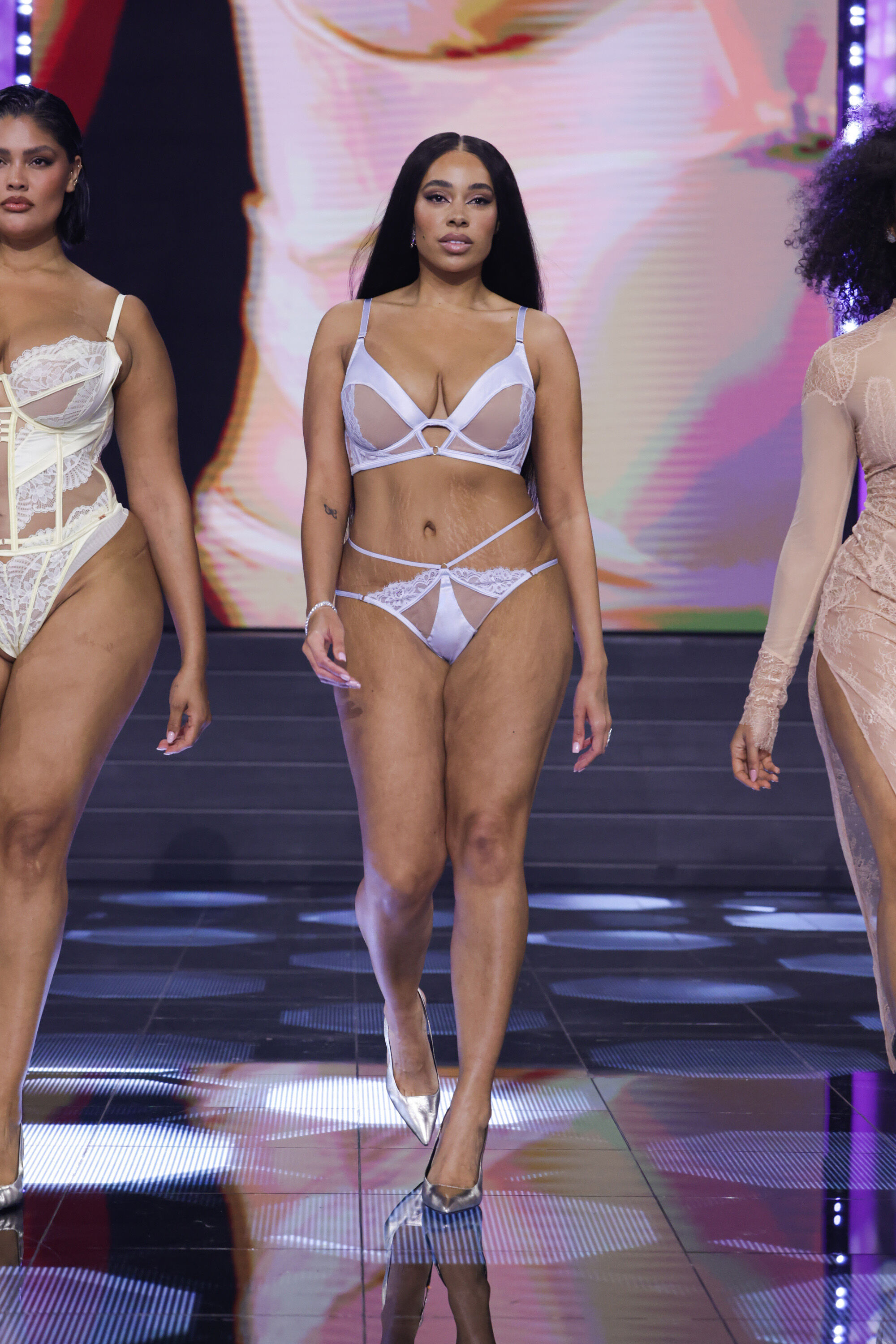 Slip brésilien ouvert Nisha, Bleu