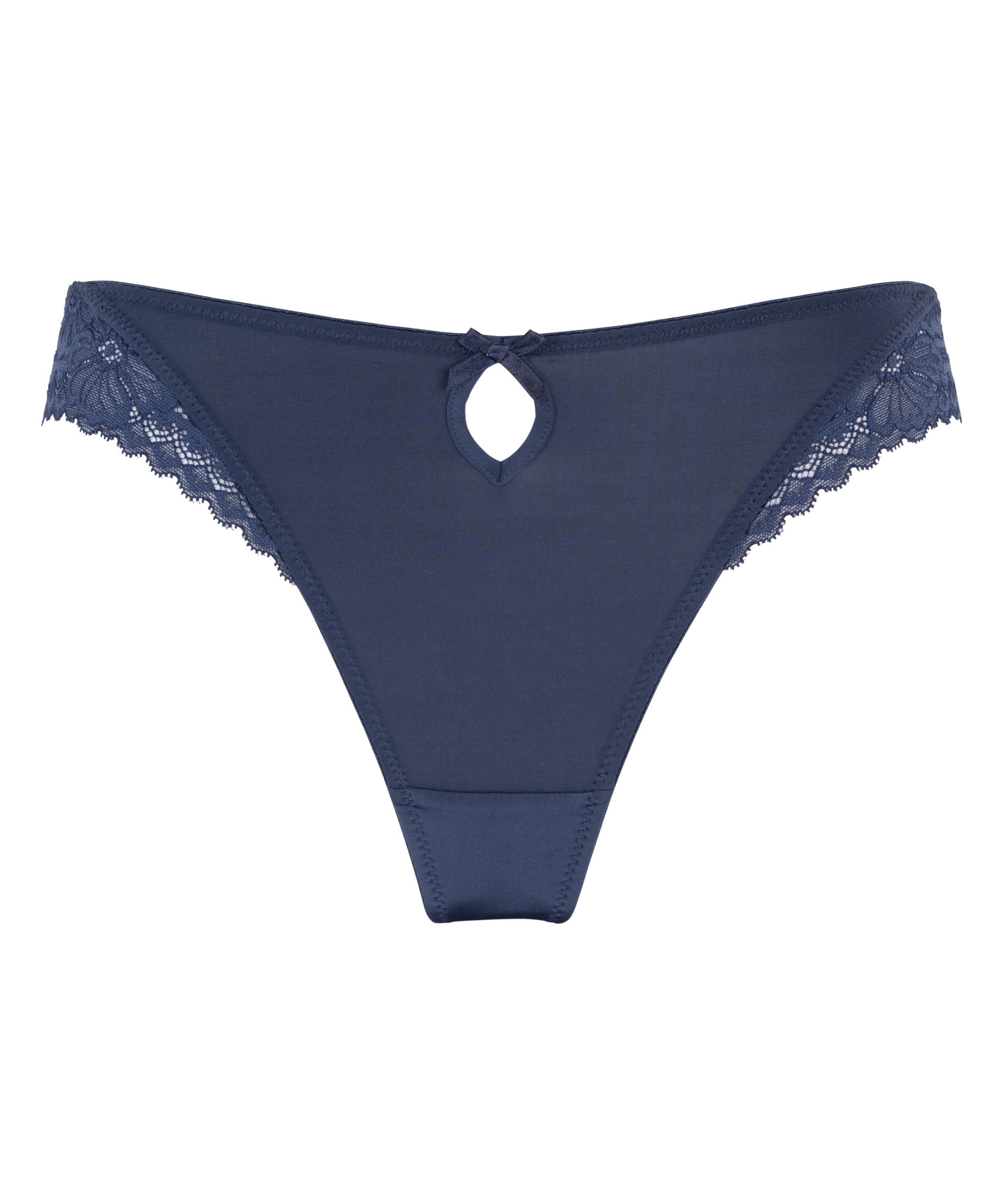 Slip brésilien Maggie, Bleu, main