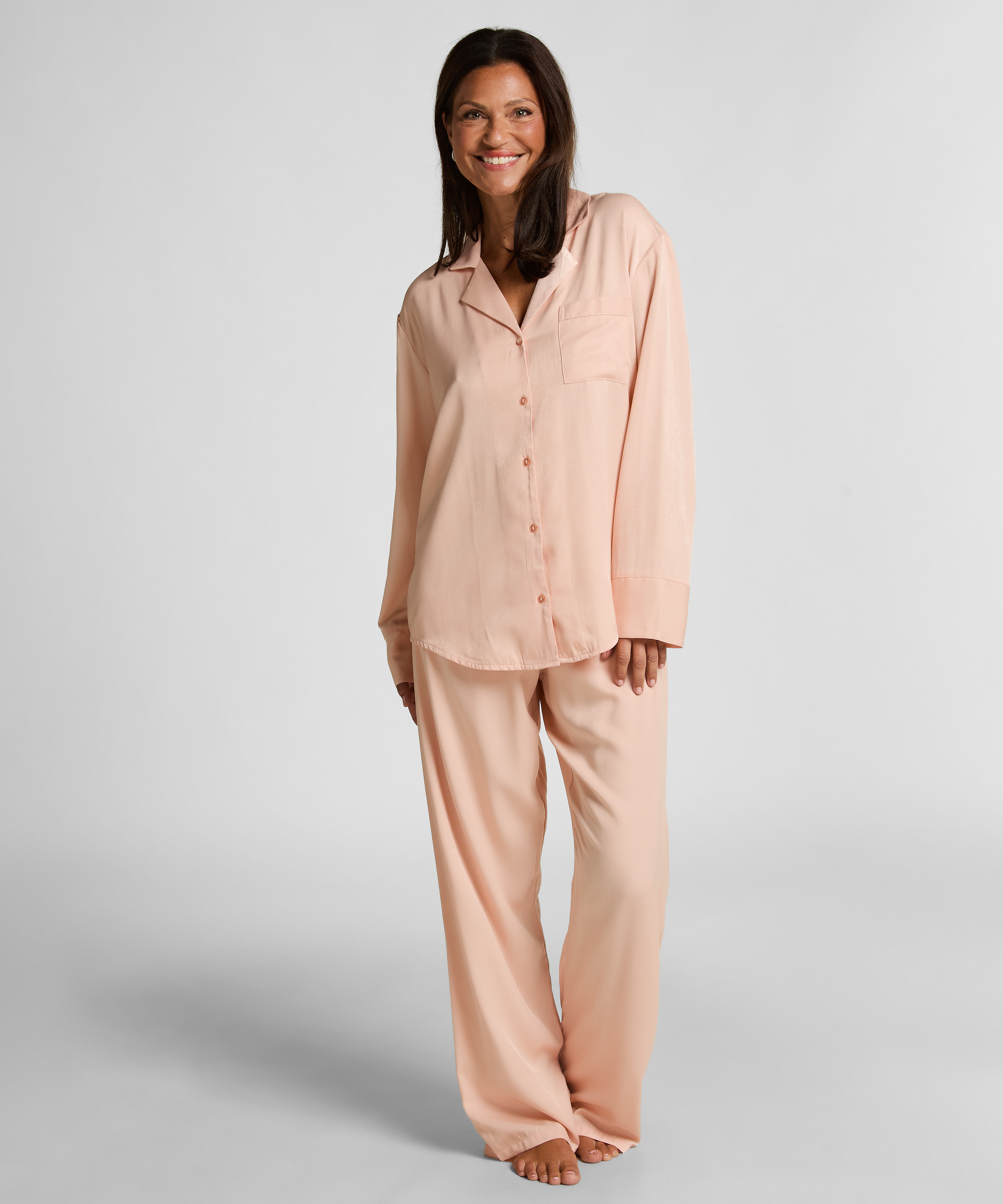 Langarmjacke Satin Ayla, Rose, main