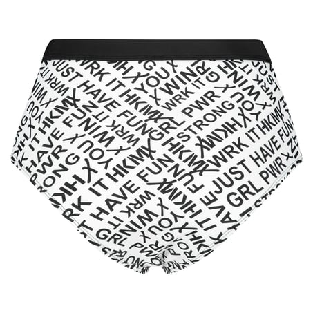 Bas de bikini taille haute coquin HKMX, Blanc