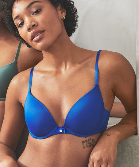 Soutien-gorge à armatures préformé Plunge, Bleu