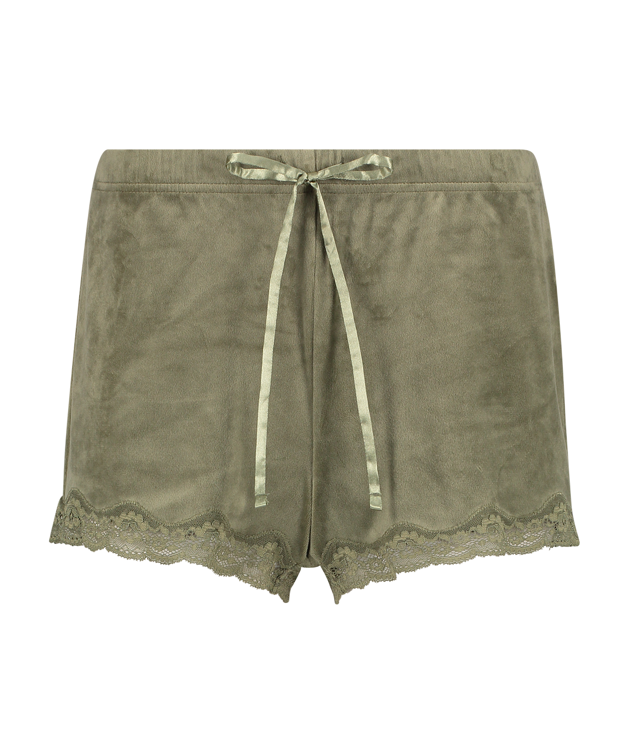 Short velours dentelle, Vert, main