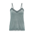Cami Top Velours Lace, Blau
