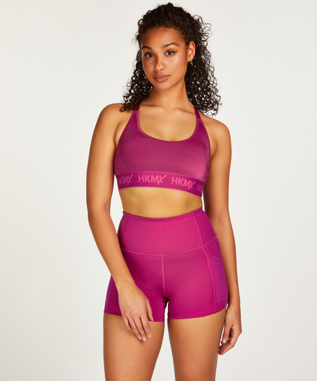 HKMX Soutien-gorge de sport The Crop Logo Level 1, Rose