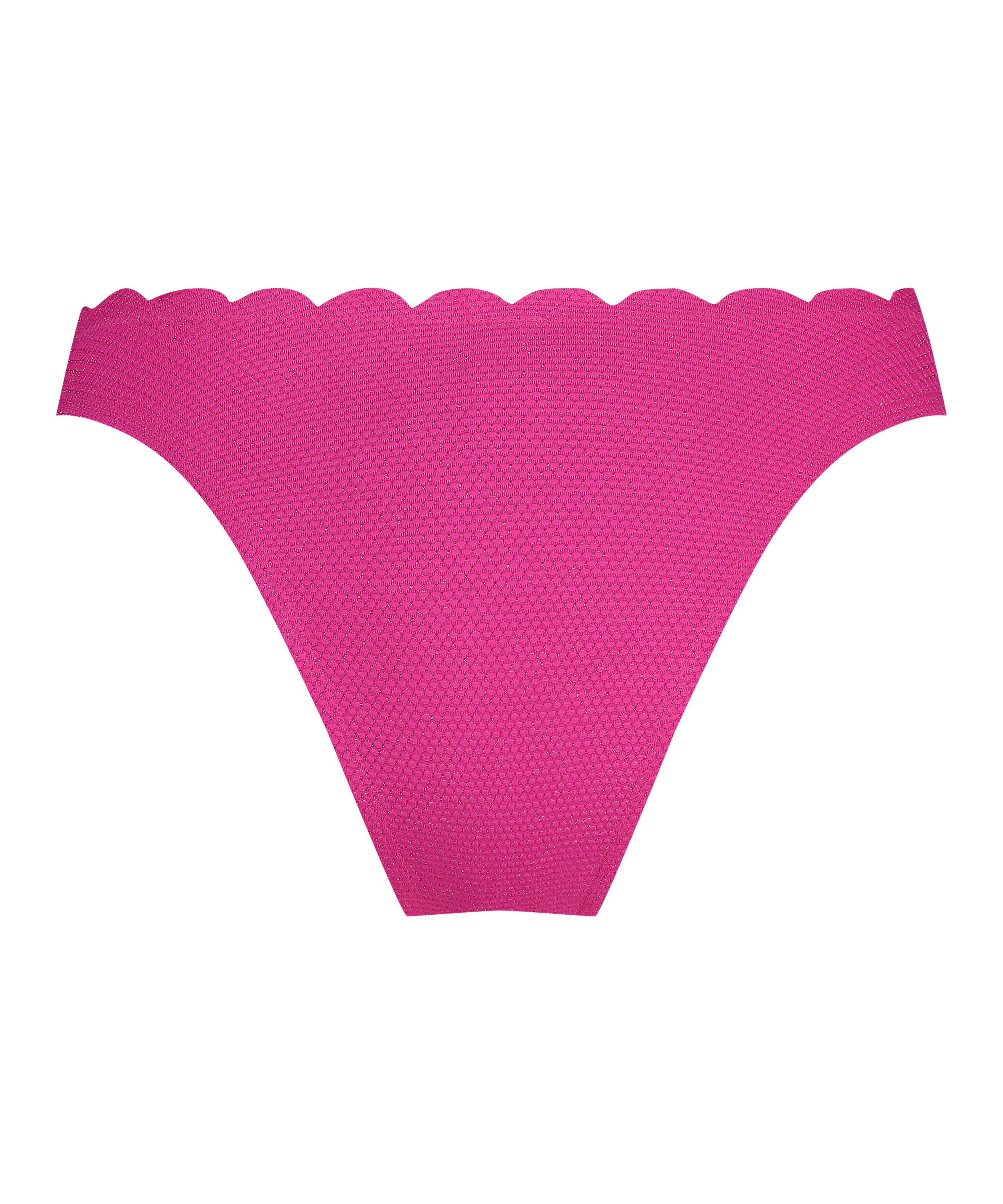 Bikini Slip mit hohem Beinausschnitt Lurex Scallop, Rose, main