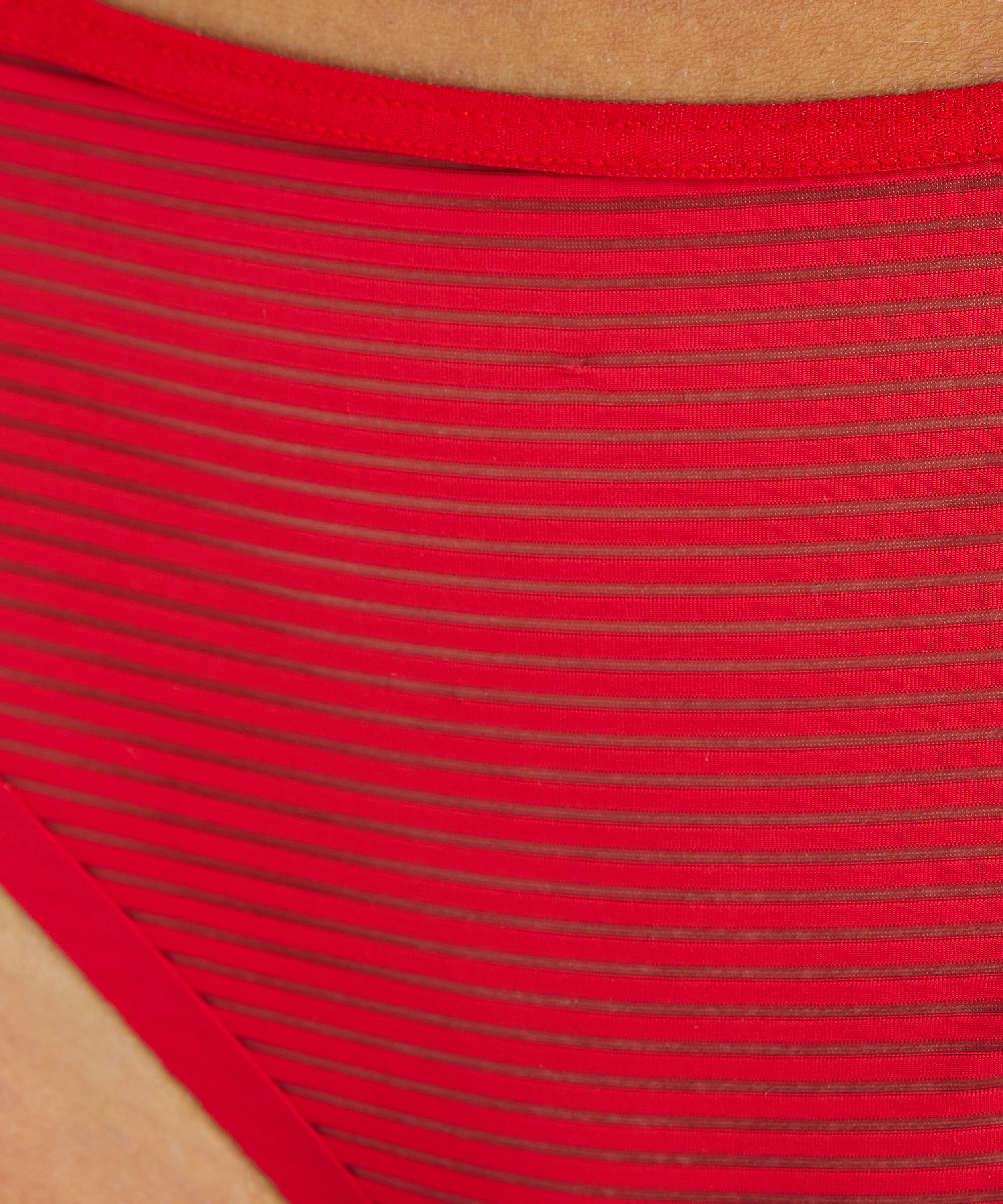 Invisible String Stripe Mesh, Rot, main