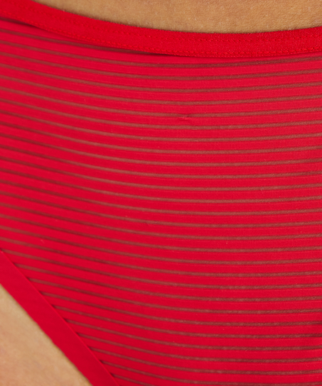 Invisible String Stripe Mesh, Rot