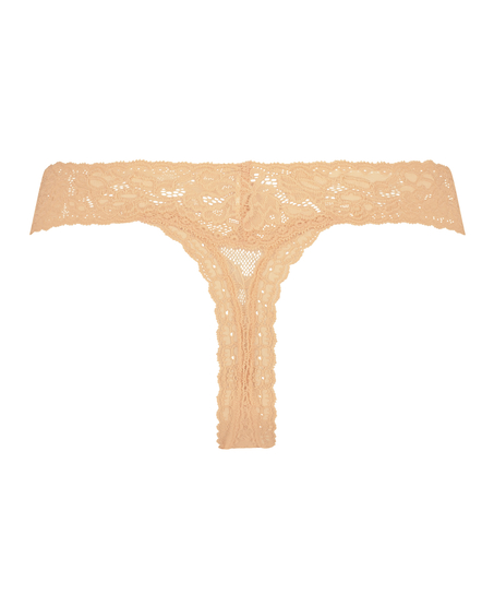 Extra Tief sitzender String Madison, Beige