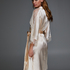 Kimono en dentelle de soie, Beige