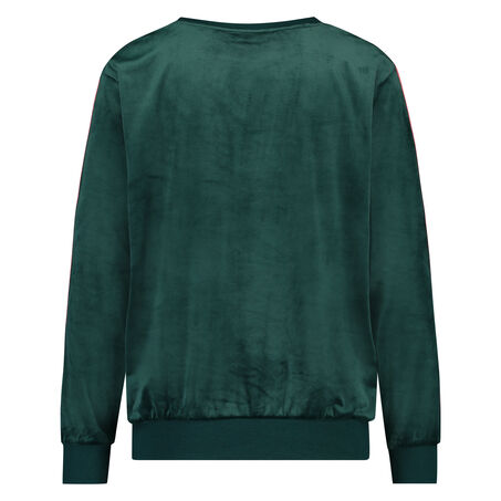 Top Velours Stripe, gr&uuml;n