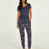 Tall Pyjamahose Ditzy Floral, Blau