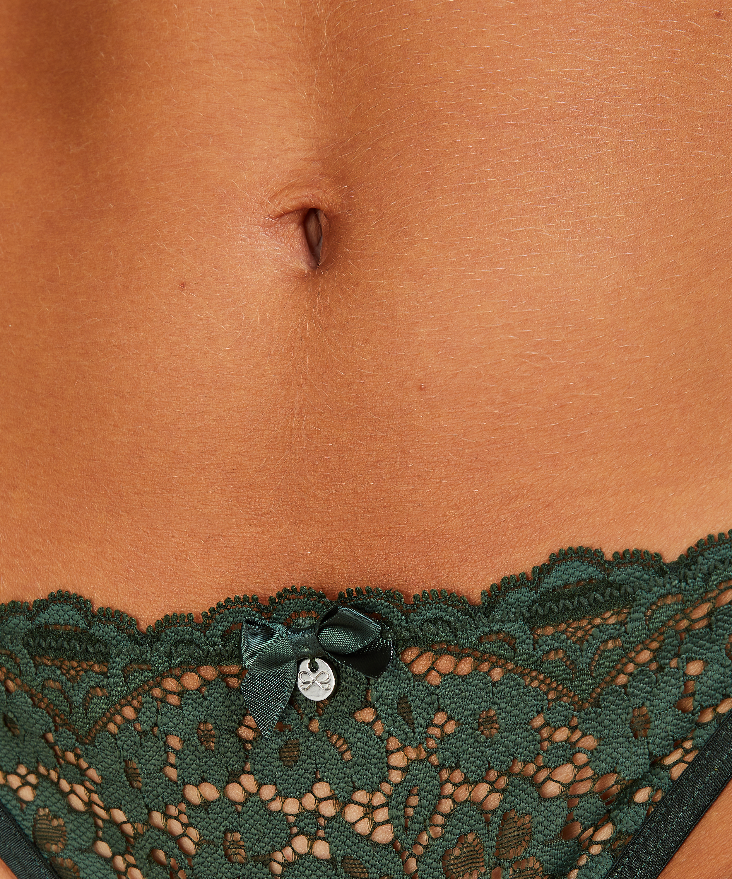 Tanga string Rose, grün, main