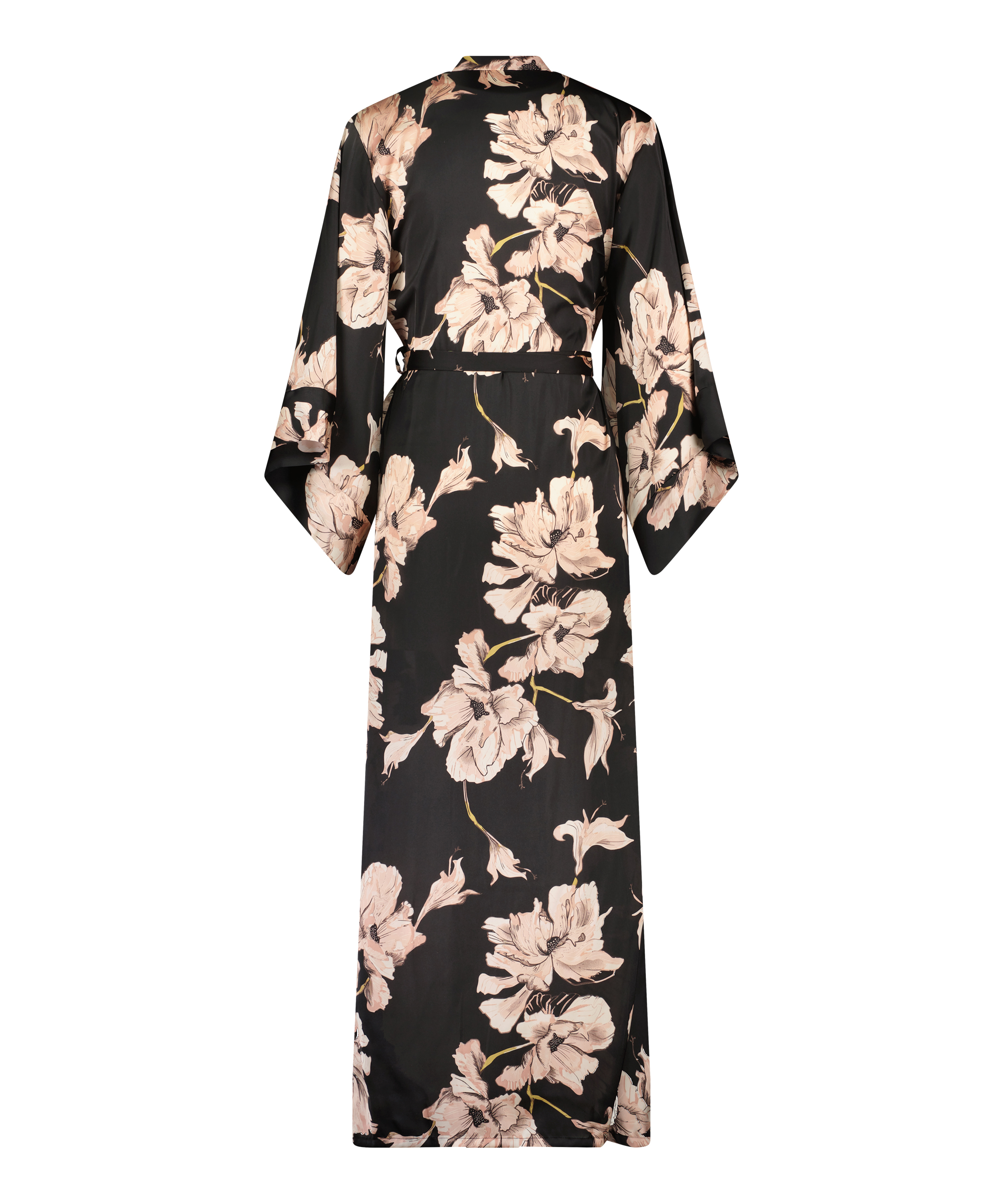 Kimono Satin Bloom, Noir, main
