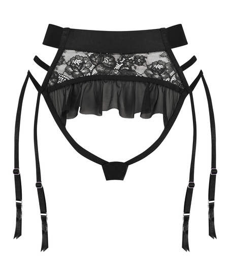 Hoch ausgeschnittener Brazilian Ellen Maid, Schwarz