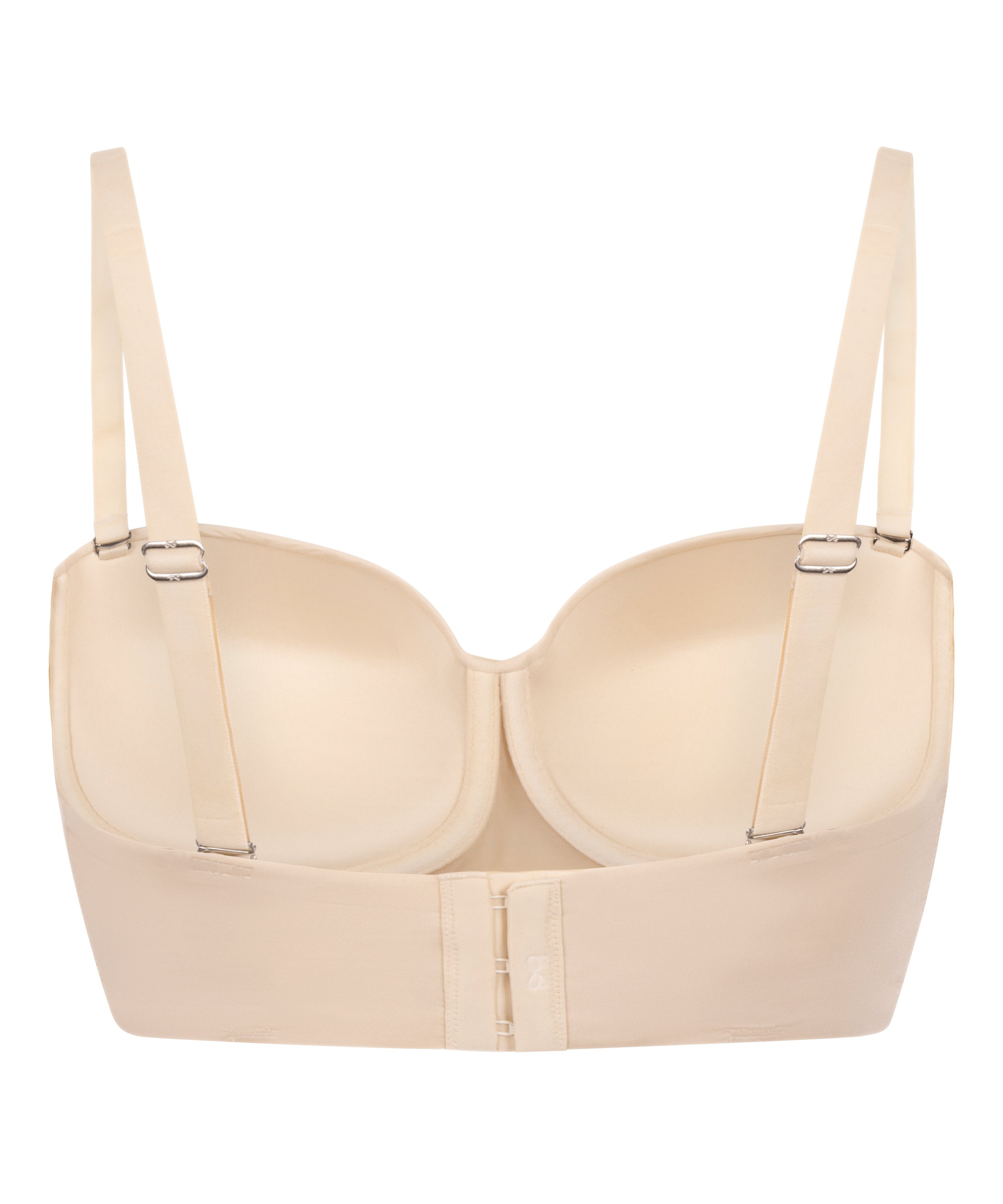 Gepolsterter trägerloser Push-Up BH mit Bügeln Smooth, Beige, main